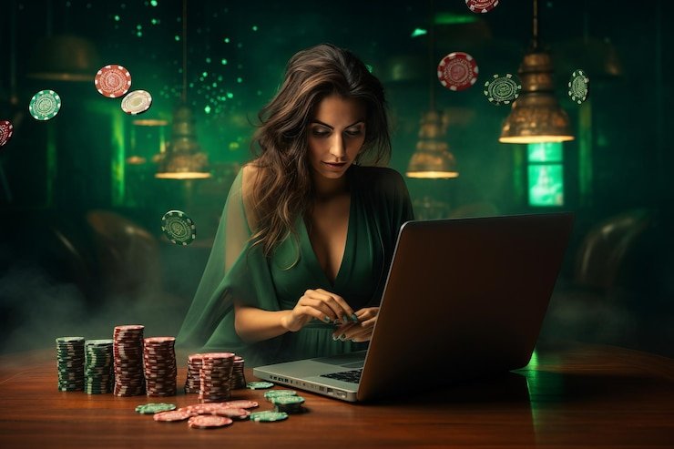 Pengguna dewasa meninjau informasi platform
